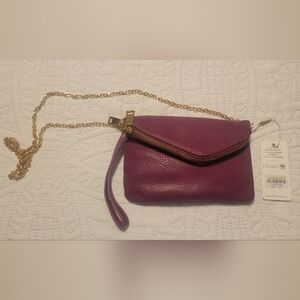 NWT Urban Expressions - Wine Faux Leather Clutch